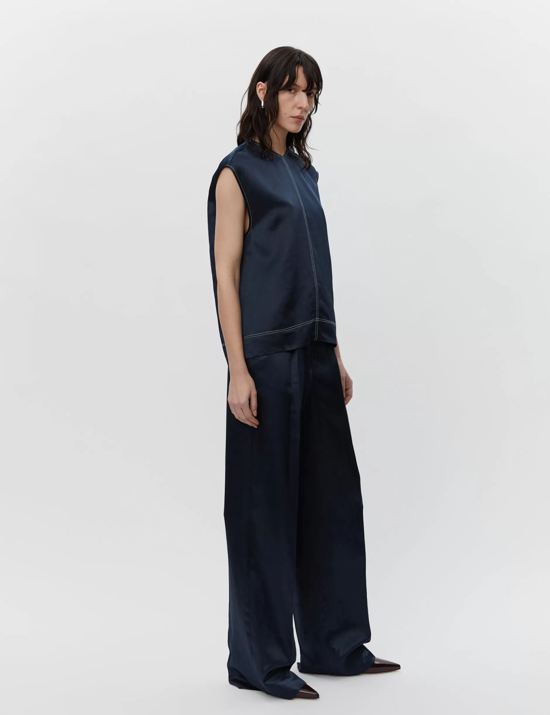 DAY Birger et Mikkelsen T-shirts & Toppe*Billie - High Shine Blend RD - Dark Sapphire